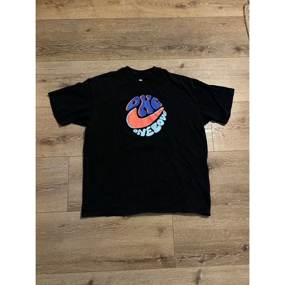 Nike Mens Black Short Sleeve One Love Graphic T-shirt Size Medium